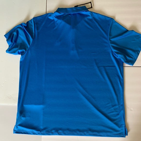 ADIDAS ADIPERFORM 2XL MENS GOLF Polo Shirt Extra Extra Large BLUE “SF 1930” NWT - Picture 5 of 16